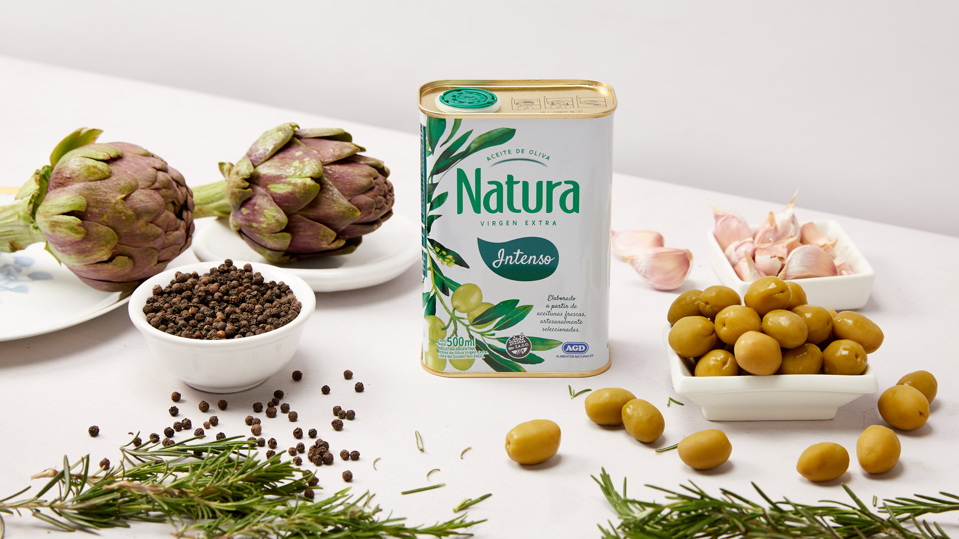 Lata de aceite de oliva intenso Natura