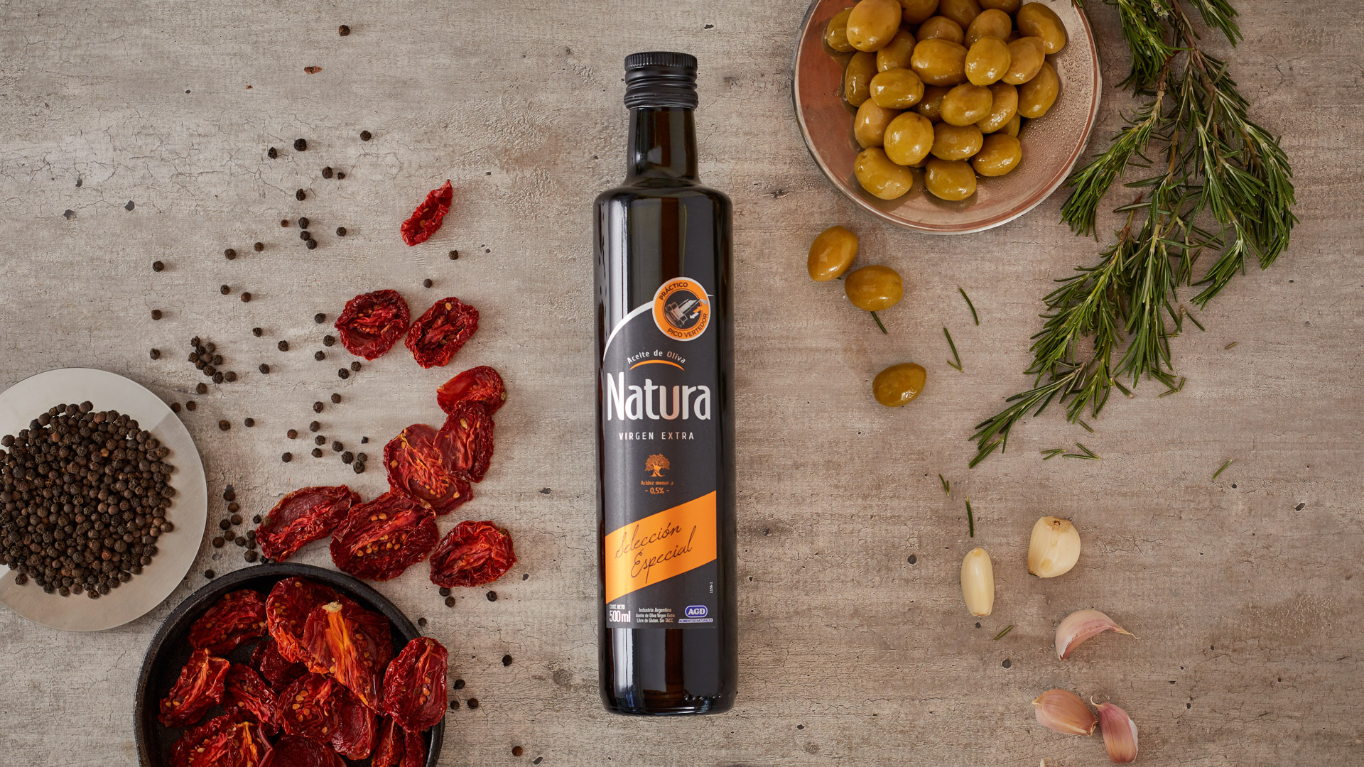 Botella de aceite de oliva x 500 ml Natura Selección especial